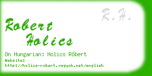 robert holics business card
