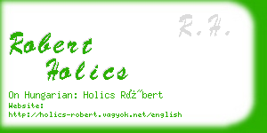 robert holics business card